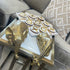 Set of 2 Gold Giraffe & Elephant Ornaments